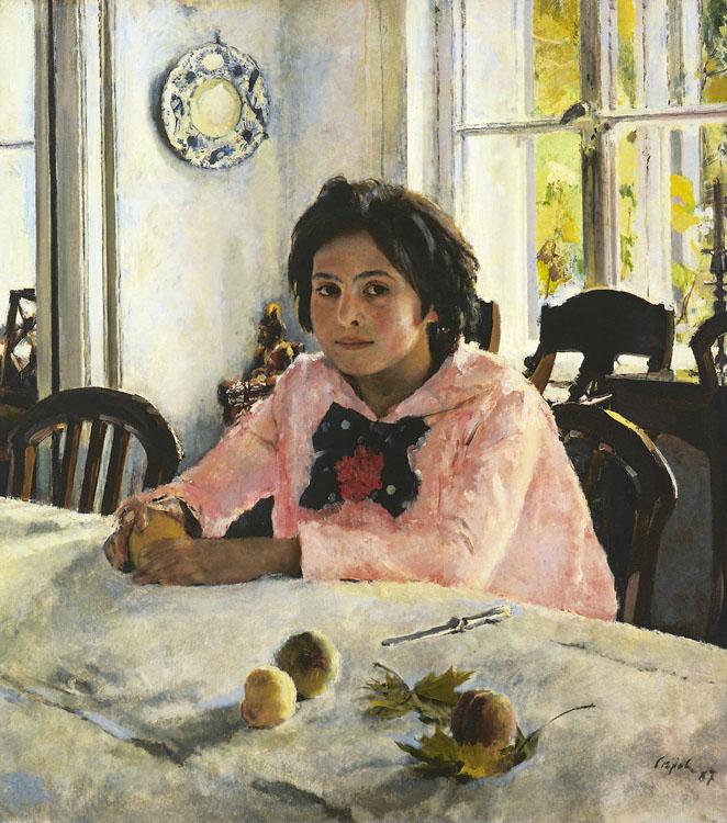 Valentin Aleksandrovich Serov Girl with Peaches (nn02) France oil painting art